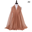 Luxuey Pom Pom Bubble gasa Hijab bufanda mujer chal largo Wrap musulmán diadema Maxi islámico Sjaal 180*70cm