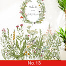 24 estilos Serie de plantas Pegatinas de pared para sala de estar Dormitorio Hojas verdes Calcomanías de pared extraíbles Vinilo DIY Murales ecológicos