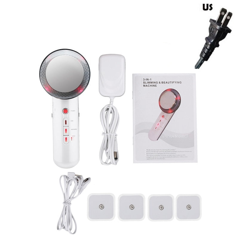 3 in1 Slimming Far Infrared EMS Ciliometer Body Massager Body Beauty Skin Care Thin Face Body Massager Weight Loss Vibration