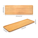 1pc Wooden Bamboo Tray Plant Flower Pot Saucer Rectangle Shape Succulent Cactus Holder Pot Tray Simple elegant Design Home Decor