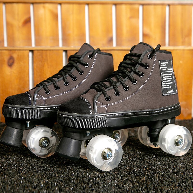 Patines de doble fila para adultos, nuevo estilo, patines de cuatro hojas para adultos, hombres y mujeres, zapatos con ruedas para exteriores