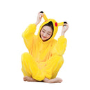 Family Halloween Cosplay Costume Animal Yellow Anime Pajamas Winter Warm Cartoon Sleepwear Matching Outfits Mother Kids Onesie