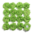 240 Uds., 5,5 cm, 2 ", racimo de perlas, centro de diamantes de imitación, Flor de pelo de gasa, flor para coser a mano, Boutique para diademas de bebé