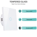 Interruptor táctil de pared Wifi UE No requiere cable neutro interruptor de luz inteligente 1 2 3 Gang 220V Tuya Smart Home compatible con Alexa Google Home