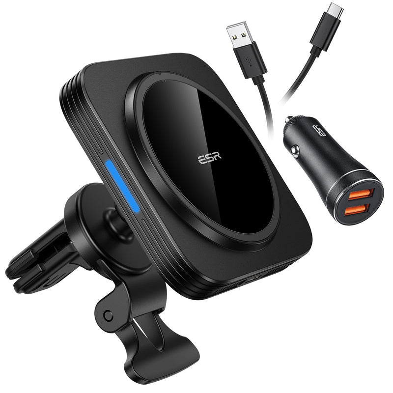 ESR Magnetic Car Phone Holder in Car Holder for iPhone 13 Pro Max HaloLock 15W Charger Car Wireless Chargers for iPhone 12 Mount