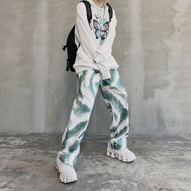 Korean Cotton Tie-dye Pants Men&