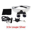 Dental Loupes Dental Magnifier Dental Lab Medical Loupes Magnification Binocular 2.5/3.5x Headlight Headlamp 3W/5W Seperately