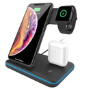 3 in 1 15W Fast Wireless Charger Dock Stand for iPhone 13 12 11 XS XR X 8 Apple Watch iWatch 7 6 Airpods Pro Qi Charging Station
