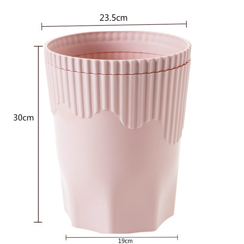 Creative Pink Waste Bin Anime Card Captor Sakura Plastic Trash Can Kawaii Cartoon Home Office Desktop Garbage Storage Basket New