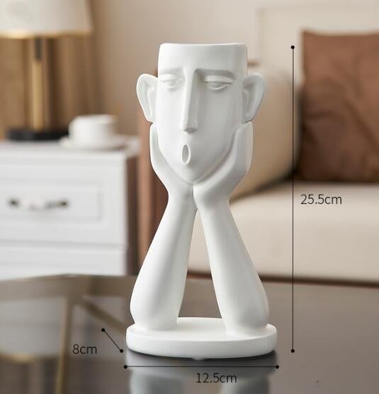 Abstract figure decoration Resin flower pot modern Vase Home Ornaments TV cabinet porch living room Sculpture Crafts furnishings