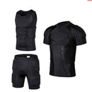 Hombres Deportes Rodillera Codo Shock Guard Compresión Acolchado Pantalones cortos Camisa Chaleco Conjunto Fútbol Baloncesto Equipo de protección Cofre Rib Guards