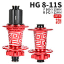 Koozer XM490 Hubs 4 Bearing MTB Mountain Bike Hub Front Rear QR or Thru 28/32/36 Holes Disc Brake Bicycle Hub 8 9 10 11 12Speed