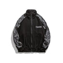 High Street Jacket Men Cashew Letter Print Reflective Windbreaker jacket Spring 2021 Patchwork Men's Bomber Jacket Couples