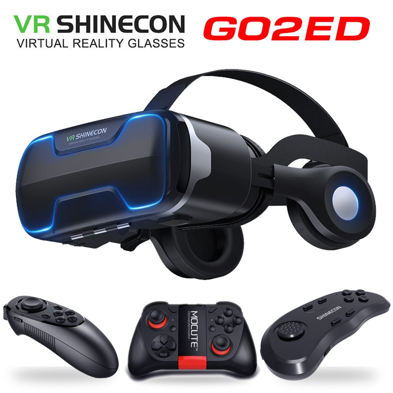 G02ED VR shinecon 8.0 Standard edition and headset version virtual reality 3D VR glasses headset helmets Optional controlle