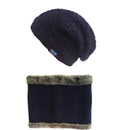 Xthree Men's Beanies Winter Skullies Knitted Hat Scarf  With Lining Wool Male Gorras Bonnet Winter Hats For Men Beanies Hats