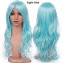 S-noilite Synthetic 28colors 22inch Loose Wave Wigs Halloween Cosplay Wig Blue Red Pink Grey Purple Hair Wig Cosplay for party