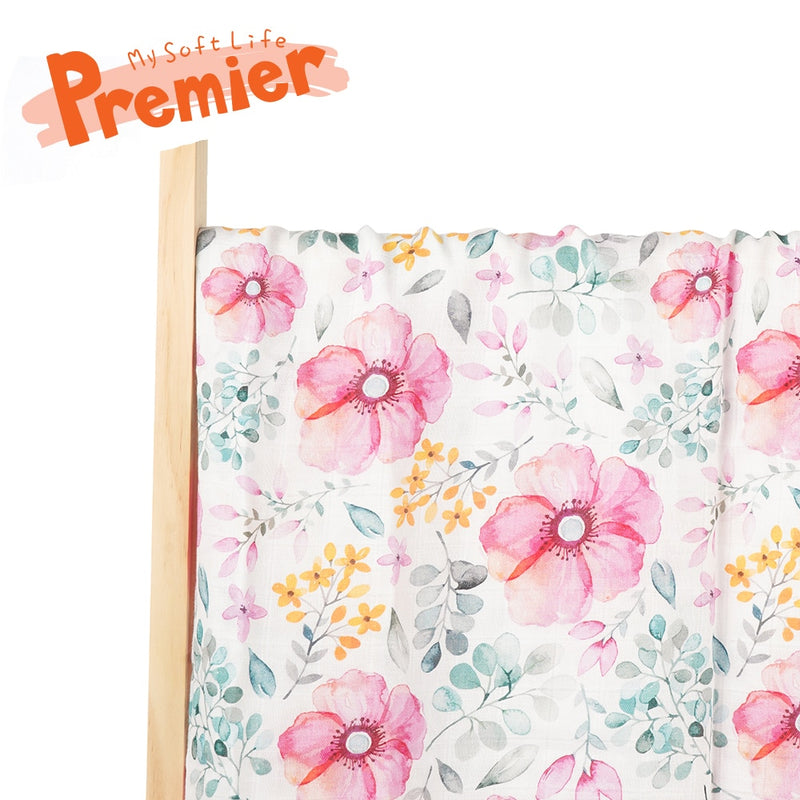 Kangobaby #My Soft Life# Premier Quality Digital Print Muslin Swaddle Blanket High-Grade Gift Box For Newborn Baby