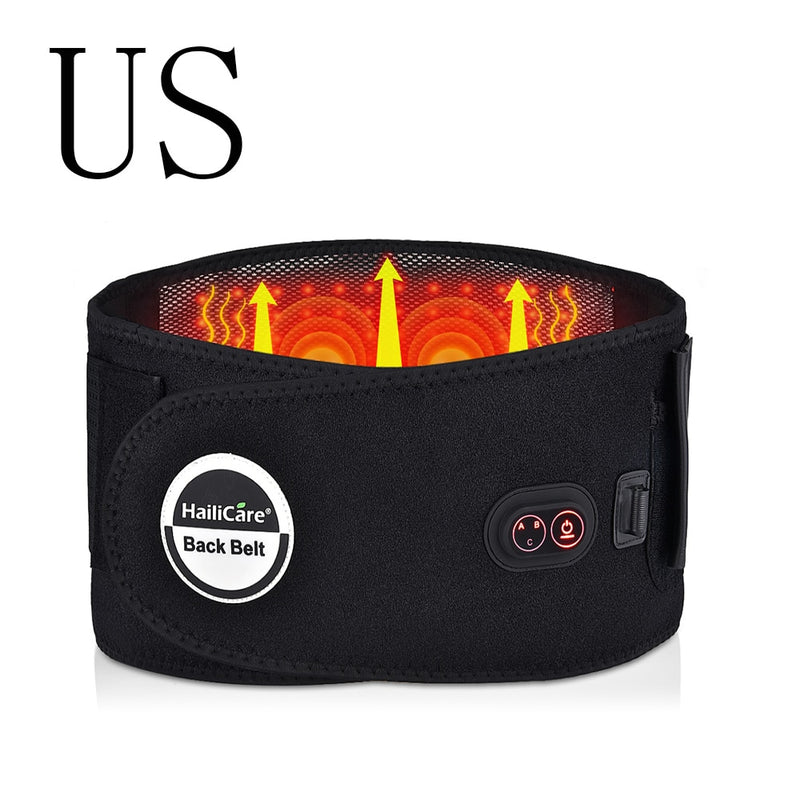 Waist Heat Therapy Massage Red Light Heating Massage Belt Relieve Pain Disc Herniation Support Spine Lumbar Back Massager