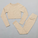 Hohe Taille Sport Legging Gym Damen Sportbekleidung Nahtlose Fitness Damen Yoga Anzug Hoch dehnbar Workout Set Gepolsterter Sport-BH