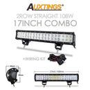 Auxtings 12 '' 22 '' 20 pulgadas 12V 24V todoterreno barra de luz led Spot Flood Combo 20 '' 126W luz de trabajo led para Jeep Car 4WD Truck SUV ATV