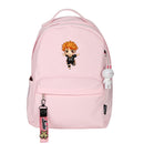 Anime Haikyuu Karasuno VBC Women Backpack Kawaii Pink School Bags Nylon Bookbag Cartoon Travel Bagpack Small School Rugzak