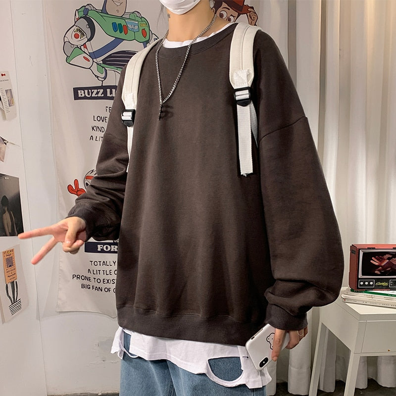 LAPPSTER Men Solid 7 Colors Harajuku Hoodies 2022 Mens Autumn Korean Fashions Oversized Sweatshirts Japanese Streetwear Clothes