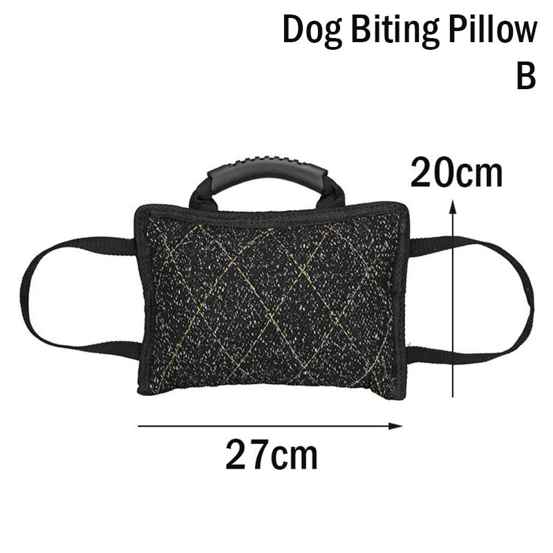 Dog Biting Pillow Tug Stick Hemp Training Chewing Durable Linen Molar Clean Teeth Interactive Toys Outdoor 2 Rope Pets Supplies