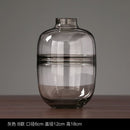 Creative Blue Hydroponic Dried Flower Arrangement Vase Ornament Living Room Bedroom Modern Dining Table Flower Glass Vase Crafts