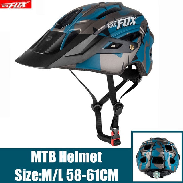 2022 New Batfox Bicycle Helmet for Adult Men Women MTB Bike Mountain Road Cycling Safety Outdoor Sports Safty Helmet