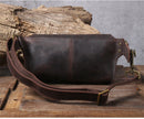 PNDME retro multifunctional genuine leather men's chest bag crazy horse cowhide waist pack sports small shoulder messenger bags
