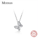 Modian 2020 nuevo 925 plata esterlina brillante circón mariposa bailando pequeño Mini colgante para mujeres joyería fina regalo de cumpleaños