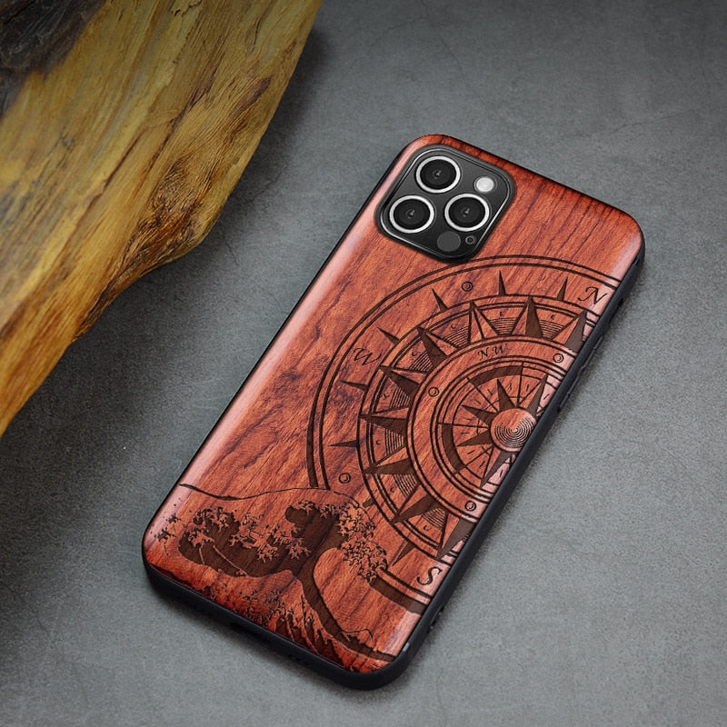 For iPhone 12 Pro Case Boogic Original Wood funda iPhone 12 mini wood Cover Phone Case For iPhone 12 Pro Max
