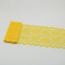 2 Yards Elastic Lace Ribbon Flowers Trim 150MM Wide Embroidery African Lace Fabric Trimmings For Wedding Dress Sewing Diy Crafts