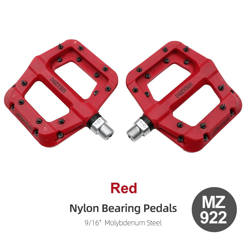 MZYRH, rodamientos de sellado ultraligeros, pedales de bicicleta, ciclismo, Nylon, carretera, bmx, Mtb, pedales, plataforma plana, piezas de bicicleta, accesorios