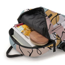 Deanfun Trendy Mini Backpack Abstract Line Face Printed Colorful School Backpack Bags Women Elegant Shoulder Bag MNSB-31