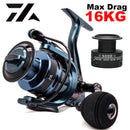 Doppelspule Spinning Angelrolle Metallarm l Angelrollen Salzwasser Karpfen Feeder Baitcast Casting Reel