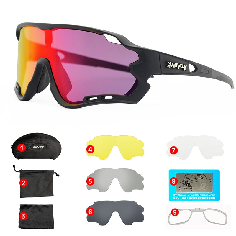 MTB Bike Eyewear Man Woman Cycling Sunglasses Uv400 Polarized Bicycle Glasses Sports Racing Riding Goggles Ciclismo 1 Lens