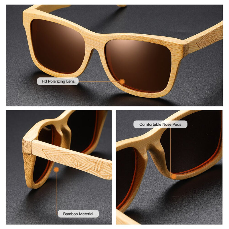 EZREAL Real Wood Sunglasses Polarized Wooden Sunglasses UV400 Sunglasses Bamboo Wooden Sunglasses Brand With DropShipping