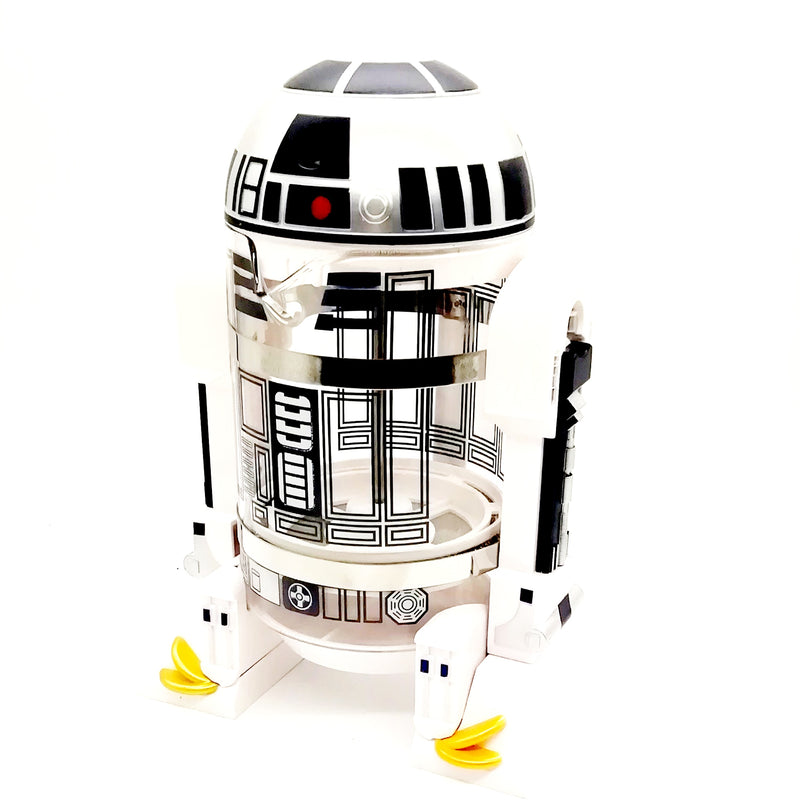 Kostenloser Versand R2D2 Roboterform Wasserkocher 960ML Glas Französische Presse Kreative Teekanne Beste Wahl Geschenk Farbkasten Verpackung