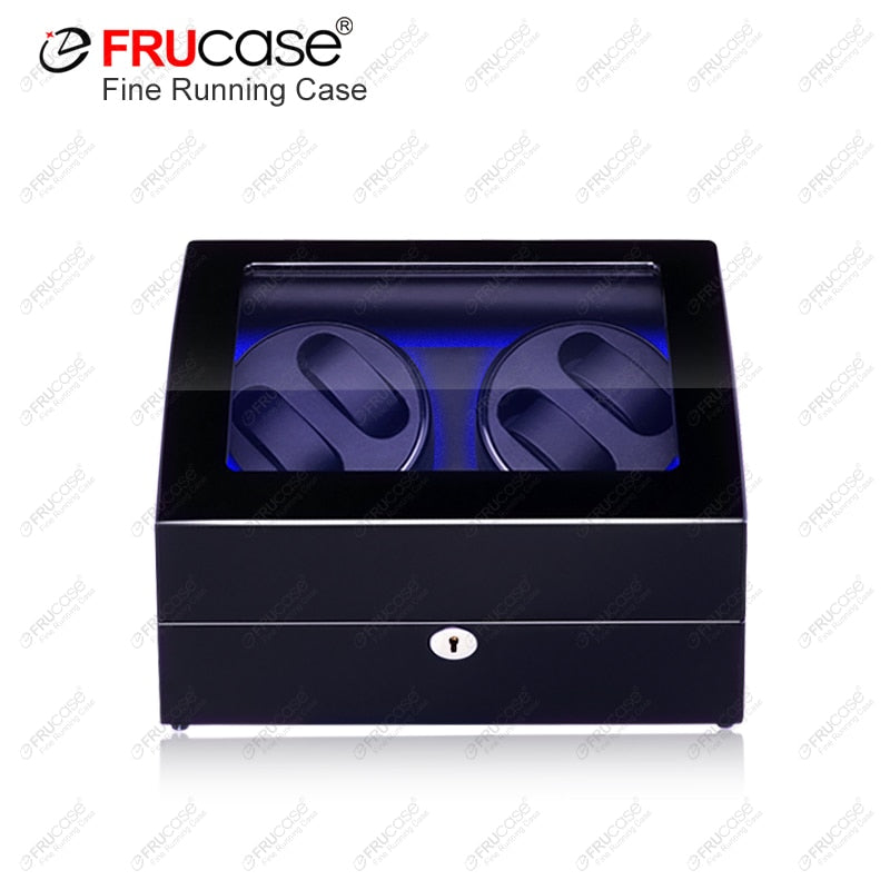 FRUCASE Watch Winder para relojes automáticos Nueva versión 4+6 Caja de reloj de madera Relojes Colector de almacenamiento