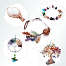 1 Juego de cuentas de piedras preciosas naturales y sintéticas con alambre de cobre, hallazgos de joyería para DIY, pendientes, pulseras, fabricación de collares F50