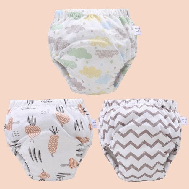 Baby Reusable Diapers Panties Potty Training Pants For Children Ecological Cloth Diaper Washable Toilet Toddler Kid Cotton Nappy