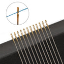 LMDZ 12/24PCS Blind Needle Elderly Needle Side Hole Needles Tail Side Opening Stainless Steel Hand Sewing Needles Threading