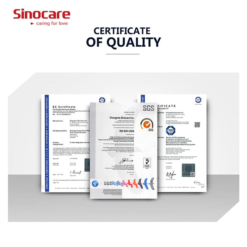 Sinocare Safe AQ UG mg/dL Blutzucker- und Harnsäuremessgerät &amp; Glukose-/Harnsäurestreifen für Diabetiker Gicht-Glukosemessgerät Multipack