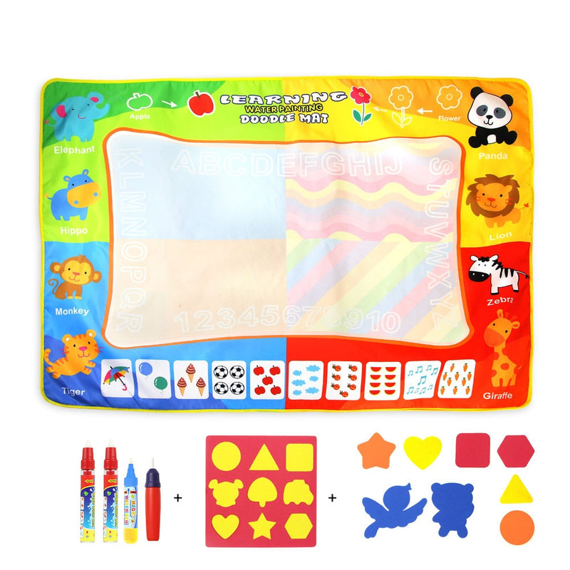 120*90cm Funny Magic Water Drawing Coloring Book Doodle Mat with 4 Magic Pen Painting Drawing Board For Kids Toys Birthday Gift