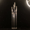 Juego de 2 candelabros acrílicos de 8 cabezas, todos los candelabros transparentes, candelabros de boda, centros de mesa, soporte de flores, candelabro