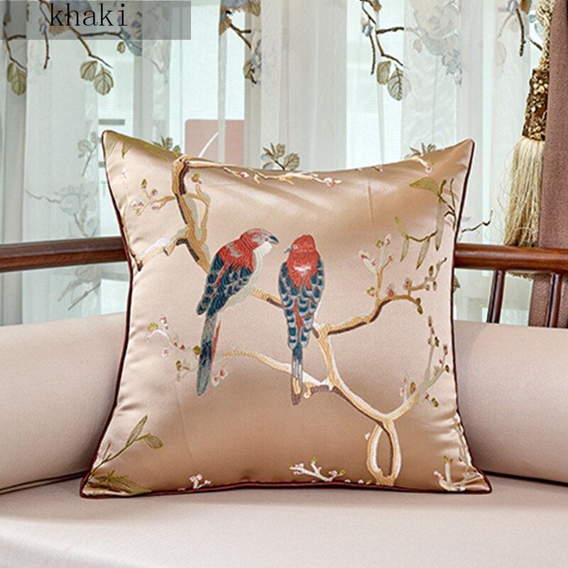 Chinese embroidered decorative cushions flower cushion cover sofa cover pillow