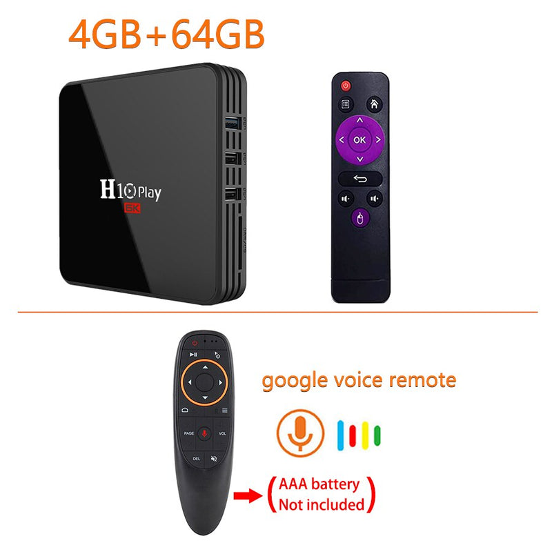 Android 9.0 TV Box, AllwinnerH6 Quad-Core, 6K HD Multi Language Media Player Unterstützung 2,4 GHz WiFi