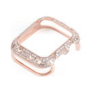 Armor Copper Schutzhülle für Apple Watch 7 Series 6 SE 5 4 3 Carved Diamond Cover Bumper für Iwatch 41mm 45mm 40mm 44mm 42mm