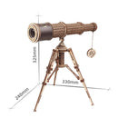 Robotime Rokr 1:1 DIY 314pcs Telescopic Monocular Telescope Wooden Model Building Kits Assembly Toy Gift for Children Adult